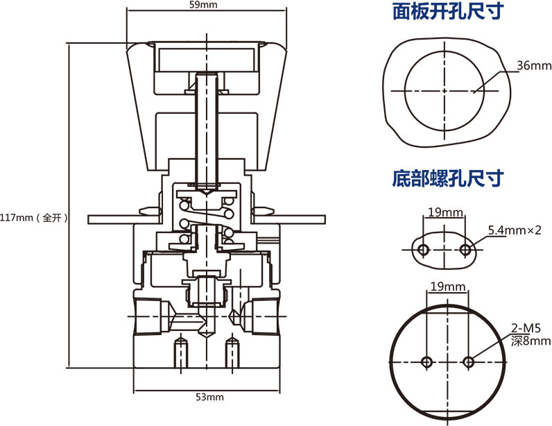 ABPR1系列常规隔膜背压阀外形尺寸 ABPR1系列常规隔膜背压阀外形尺寸