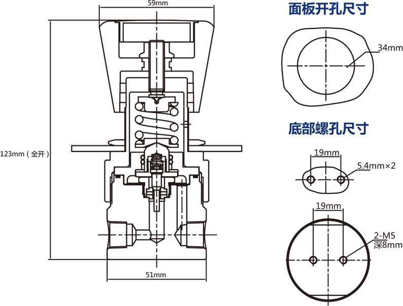 ABPR2系列中高压背压阀外形尺寸