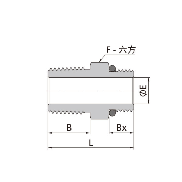 NPT外螺纹转SAE/MS外螺纹直通