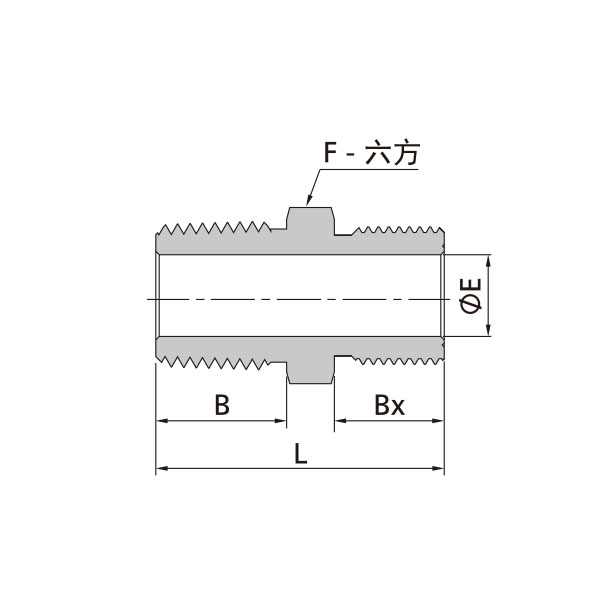 NPT外螺纹转公制外螺纹直通