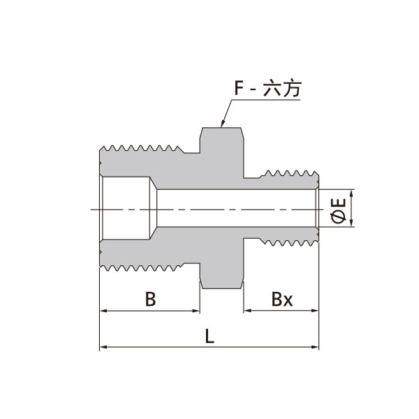 公制外螺纹直通