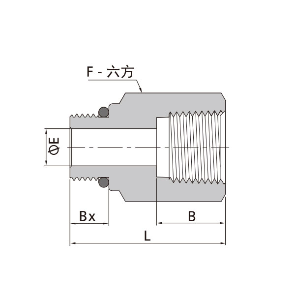 SAE/MS外螺纹转NPT内螺纹直通